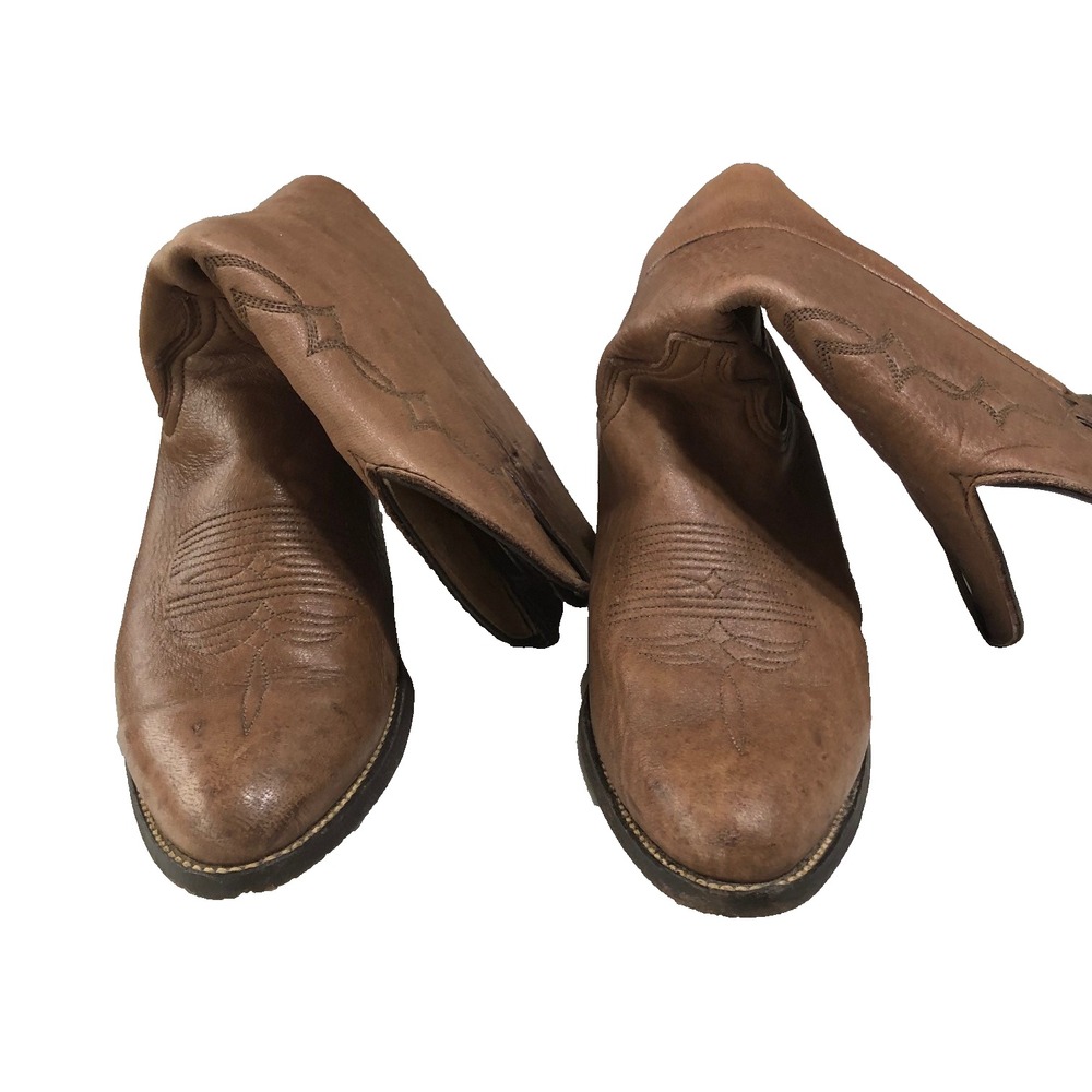 Abilene Men's 9EE Western Boots Elk Leather Cowboy Cowgirl Work Ranch‎ Farm USA - Picture 3 of 15